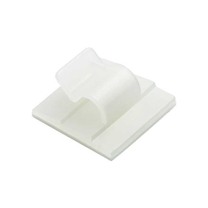 Set suporti cu adeziv cabluri mici 19x10mm alb 100buc GAN.2MT.401 SapiSelco Italy