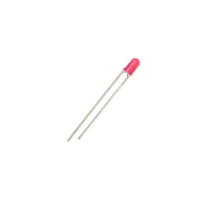LED 3mm rosu 1.9V-2.1V 20mA 620-625 MCD 300-400