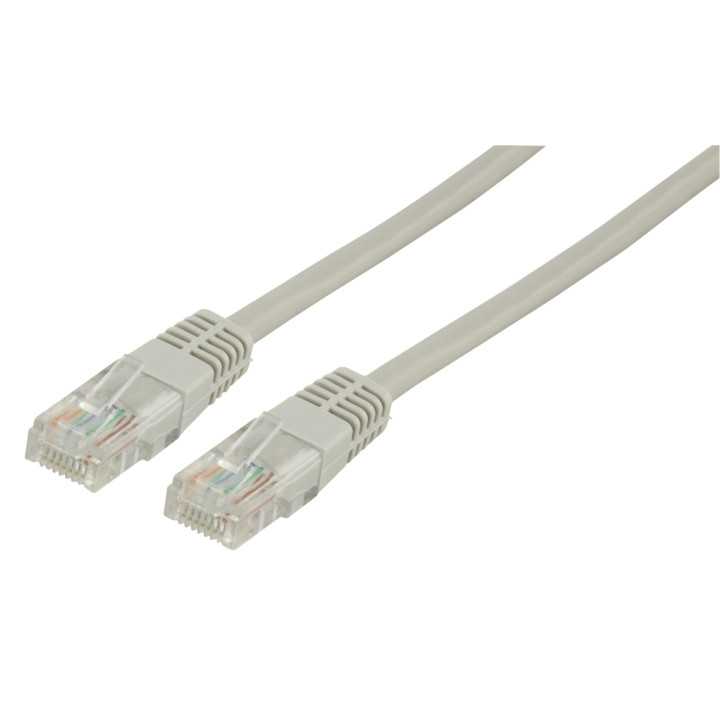 Cablu de retea UTP Well Cat5e patch cord RJ45 5m gri UTP-0008-5GY-WL