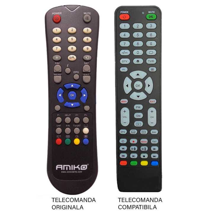 Telecomanda inlocuitoare compatibila pentru receptor Amiko Synaps (485)