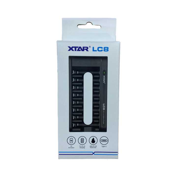 Incarcator 8 acumulatori XTAR LC8 KT AA AAA x1.5V Li-ion Battery Charger conector USB type C (638)