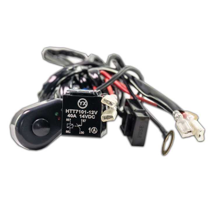 Cablu doua iesiri cu intrerupator pentru bara sau proiector LED 12-24V 40A 480W CLL013 Carguard