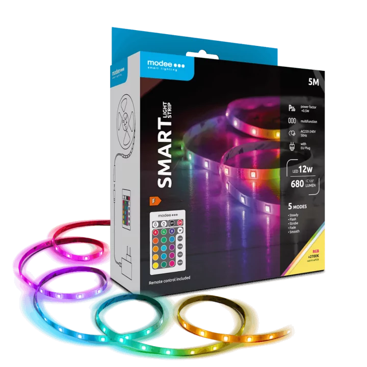 Banda LED Smart Modee 12W telecomanda 2700K +RGB 680lm IP20 5m