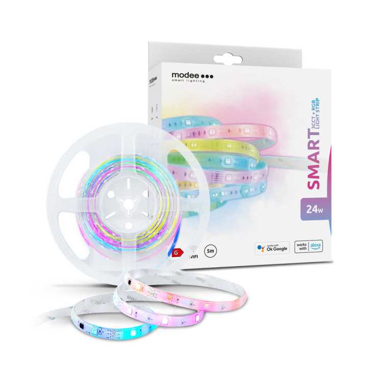 Banda LED Smart WiFi Modee RGB +3CCT 24W 3.4W/m 240lm/m Tuya IP20 5m