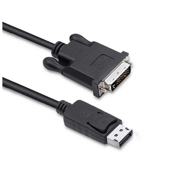 Cablu DisplayPort la DVI-D (24+1) 1.8m negru 50364 QOLTEC