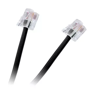 Cablu telefon extensie negru 10m RJ11