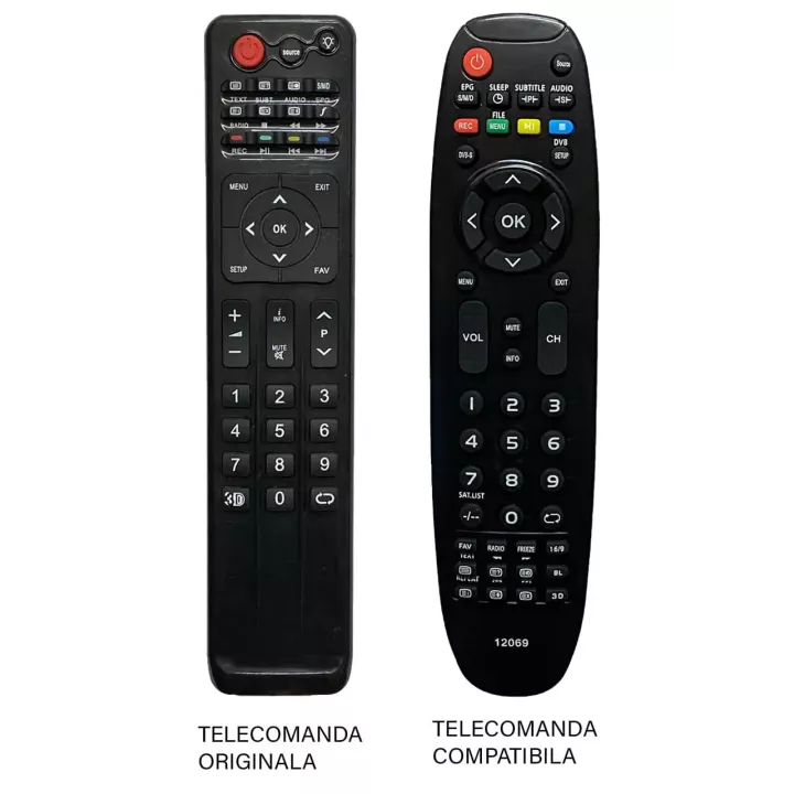 Telecomanda inlocuitoare TV Axen AX022L11 compatibil cu originalul cod ER1496 /MFY1486 (23-2)