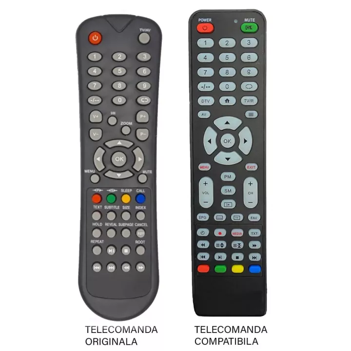 Telecomanda inlocuitoare TV Edelstein Hyundai Horizon 32EA400 compatibila Cod ER 1124 MFY 1114 (27-2)
