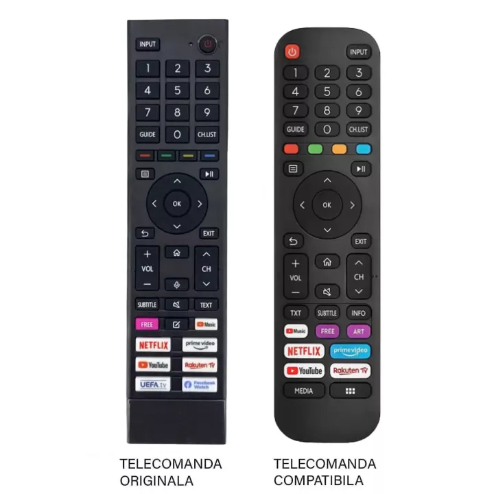 Telecomanda inlocuitoare TV Hisense ERF3B80H compatibila cod ER1169-N /MFY1159 (423-2)