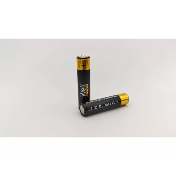 Acumulator AAA R3 Li-ion 10440 1.5V 400mAh 600mWh cu incarcare 5V USB-C 2buc/blister Well ACCU-10440/40C-BL2-WL