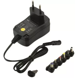 Alimentator universal in comutatie Well 600mA 3V /4.5V /5V /6V /7.5V /9V /12V +6 mufe PSUP-SMP-600MA/6T/2-WL