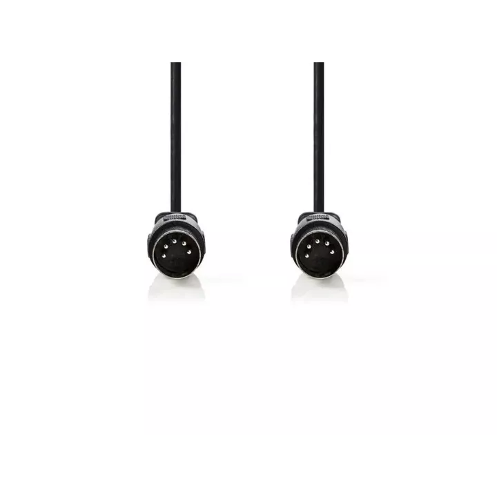 Cablu audio stereo DIN 5p tata - 5p DIN tata 3m negru Nedis CAGL20000BK30