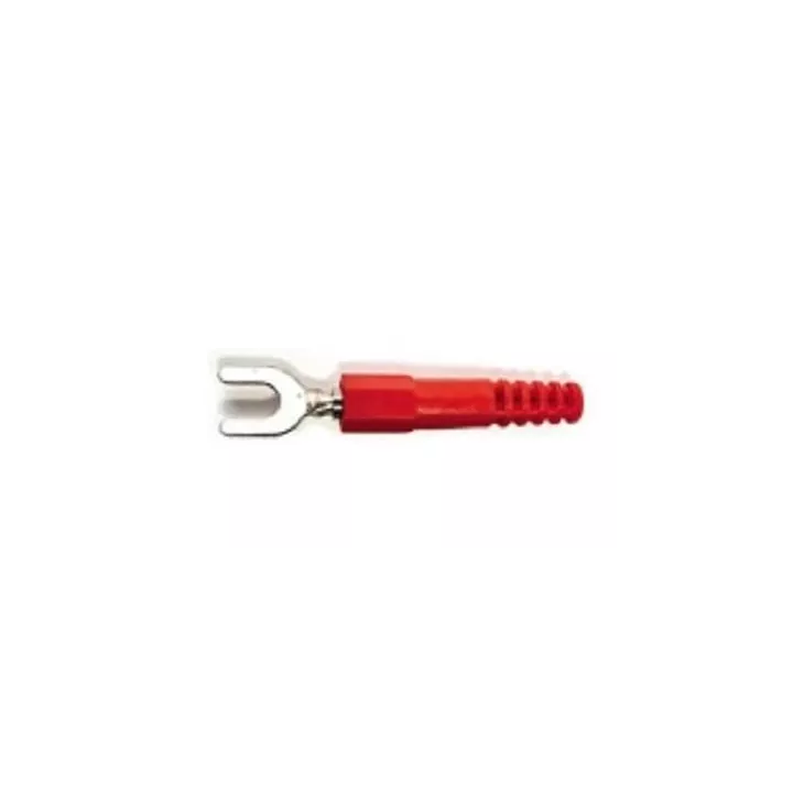 Papuc electric izolat tip furca 6mm rosu ST-6MM/32A/RD GBC 18.5027.00