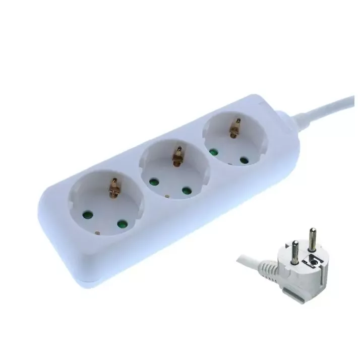 Prelungitor Well 3 prize 3m 3xG1.5mm alb 3500W 16A EXTS-3S3M-WL