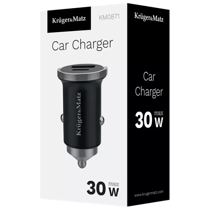 Incarcator auto USB /USB type C QC3.0 PD 30W Kruger&Matz KM0871