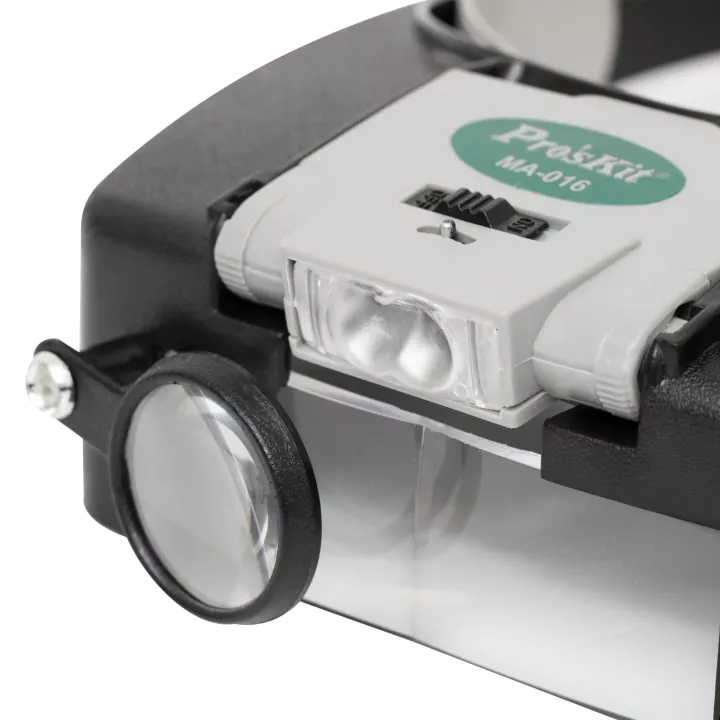 Lupa X1.8 /X2.6 /X5.8 cu lumina LED cu banda pentru cap Pro`sKit MA-016