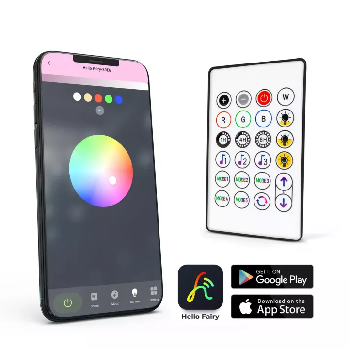 Sir 10m lumina inteligenta 100-240V 66 LED RGB Bluetooth/telecomanda 58386