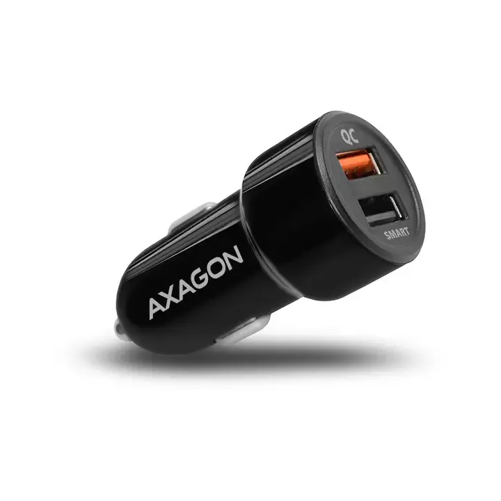 Incarcator auto Smart 5V 2.4A + QC3.0 30W negru Axagon PWC-QC5