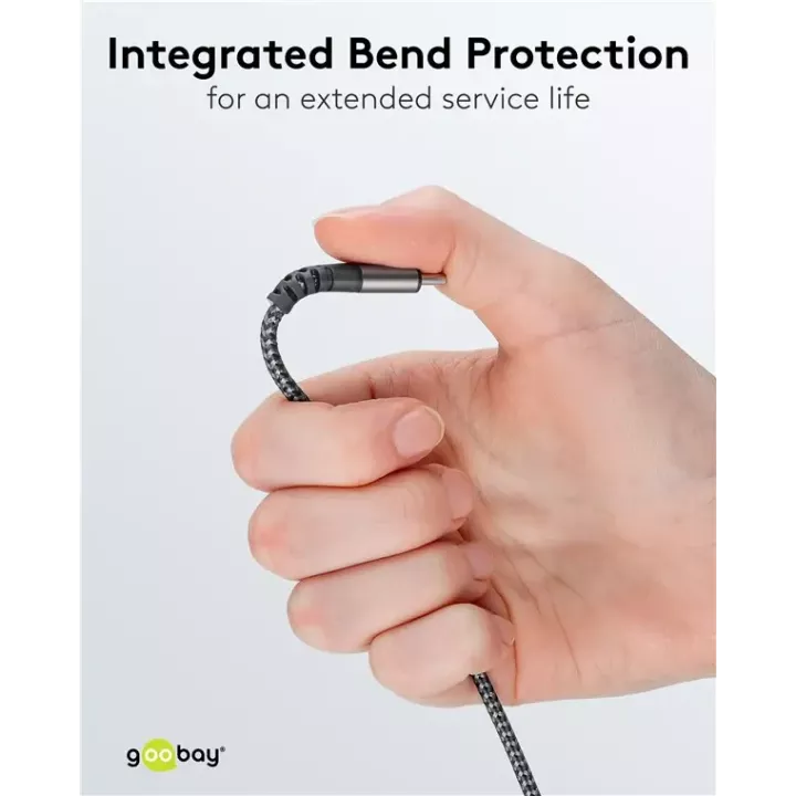 Cablu adaptor USB-C la mufa Jack 3.5 mm mama 15cm textil Goobay 74056