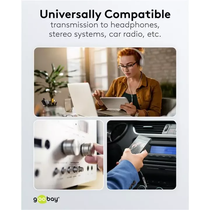 Cablu adaptor USB-C la mufa Jack 3.5 mm mama 15cm textil Goobay 74056