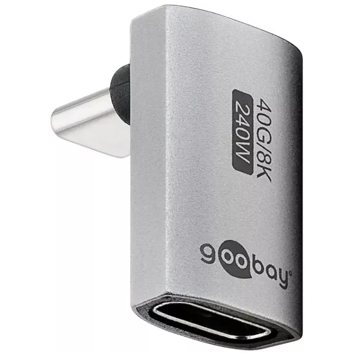 Adaptor USB-C mama - USB-C tata vertical 90 Thunderbolt3/4 Goobay 74442