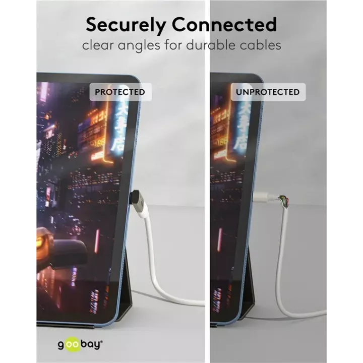 Adaptor USB-C mama - USB-C tata vertical 90 Thunderbolt3/4 Goobay 74442