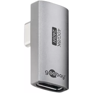 Adaptor USB-C3.1 mama - USB-C tata rotit vertical la 90 Thunderbolt 3 /4 Goobay 74443