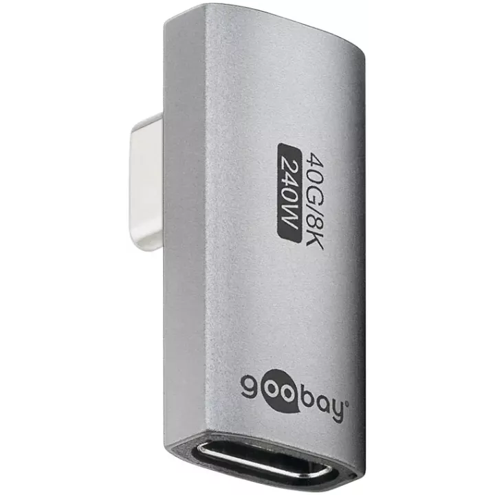 Adaptor USB-C3.1 mama - USB-C tata rotit vertical la 90 Thunderbolt 3 /4 Goobay 74443