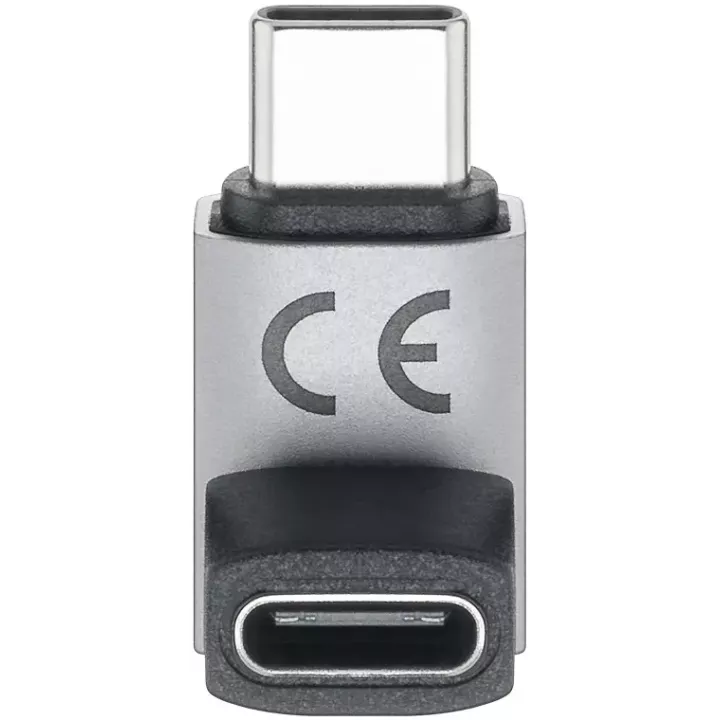 Adaptor USB-C3.1 mama - USB-C tata vertical la 90 scurt Thunderbolt 3 /4 Goobay 74444