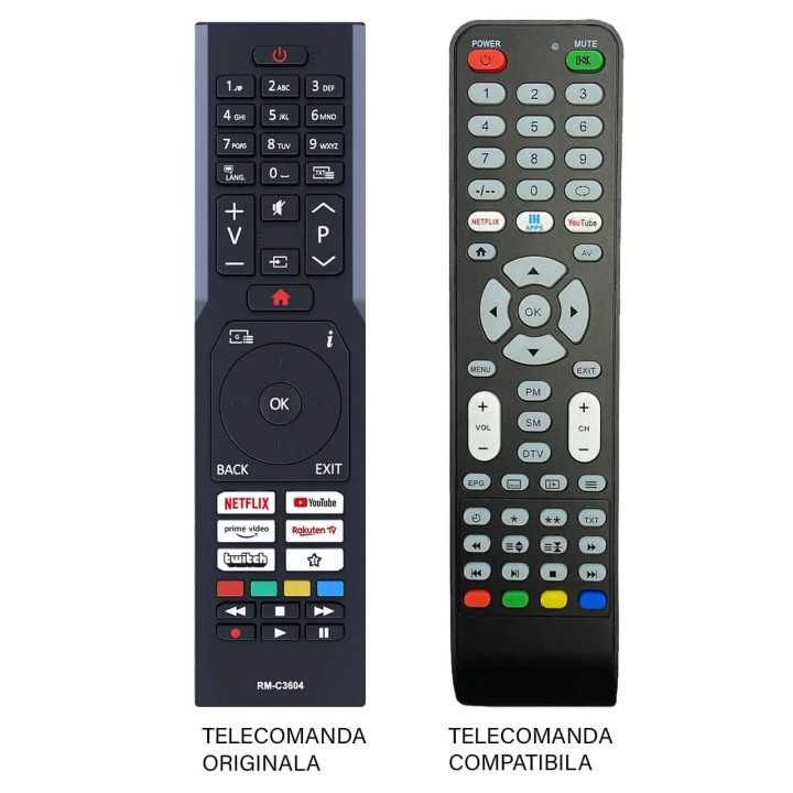 Telecomanda inlocuitoare compatibila TV JVC RM-C3604 ER 9461 (461)