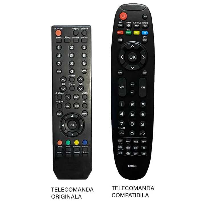Telecomanda inlocuitoare compatibila TV Axen AX022LS-T2 cod ER 1496 /MFY 1486 (23-1)