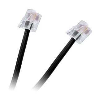 Cablu telefon extensie negru 3m RJ11