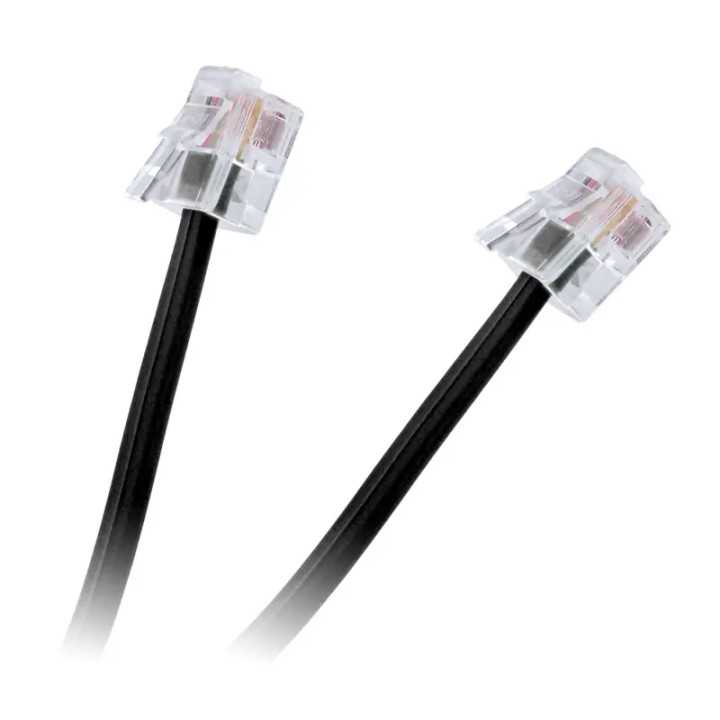 Cablu telefon extensie negru 3m RJ11