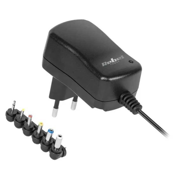 Alimentator stabilizat universal 3-12V 600mAh + 6 conectori REBEL URZ1152A
