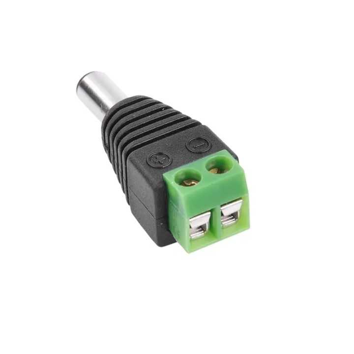 Mufa alimentare DC 2.1x5.5 tata prindere cu surub regleta