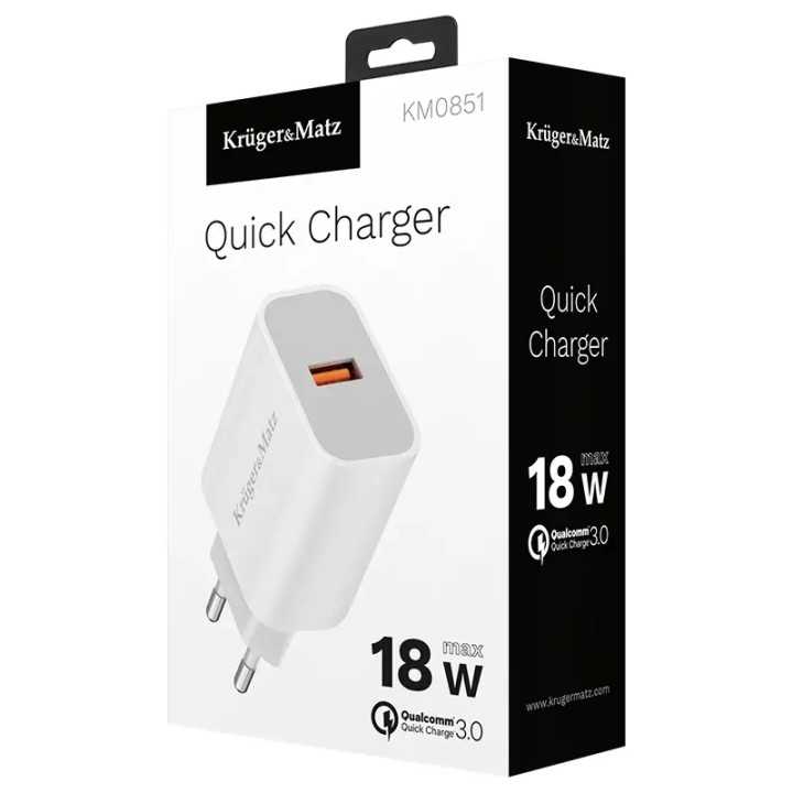 Incarcator retea Quick Charge 3.0 18W Kruger&Matz KM0851