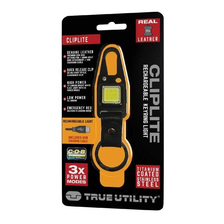 TRUE UTILITY CLIPLITE breloc cu carabina /lampa reincarcabila TU918