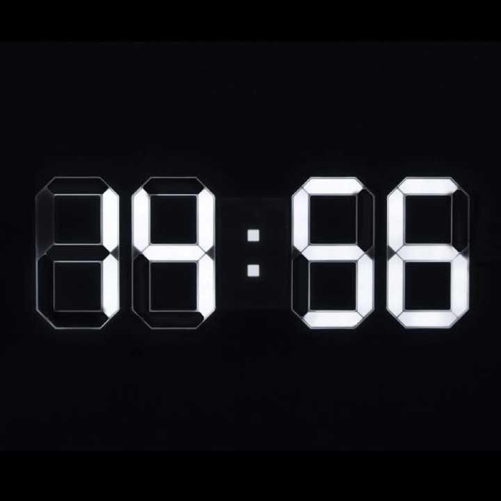 Ceas cu desteptator digital LED 3D 3.14”/ 80mm alb SAL LTC 04