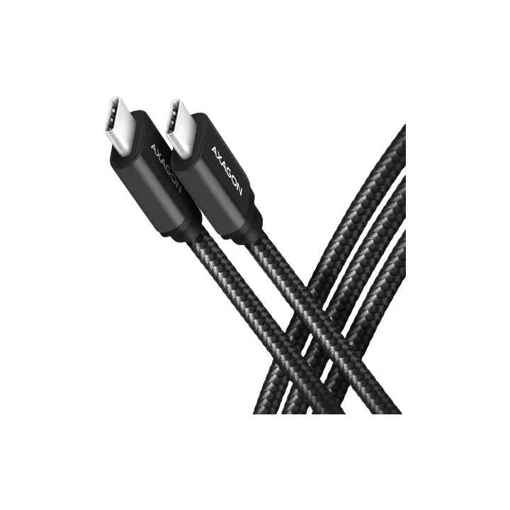 Cablu de date/incarcare AXAGON USB-C la USB-C 2.0 1m PD 240W 5A pentru transfer rapid matisat conector aluminiu BUCM2 CM10AB