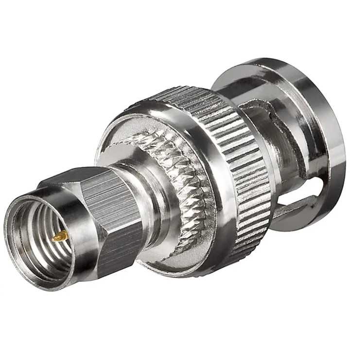 Adaptor SMA tata la BNC tata Placat cu aur pentru cablu RG 174/U 11855 Goobay