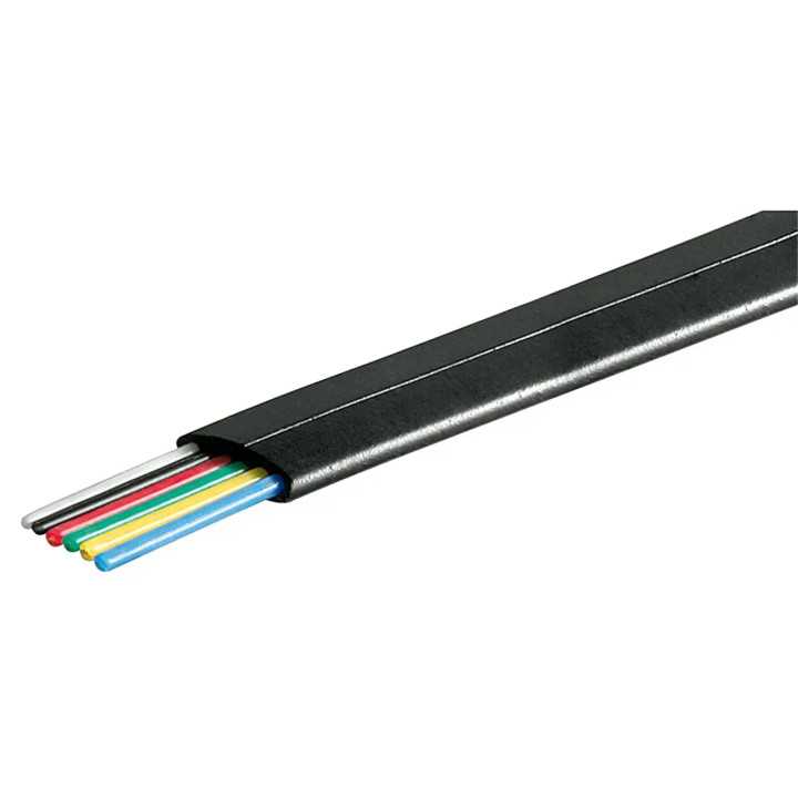 Cablu telefonic plat 6 fire negru AWG 30 Cupru Vanzare la metru liniar 50254 Goobay