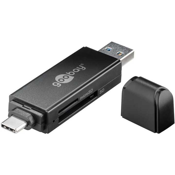 Cititor card reader USB 3.0 si USB TYPE C pentru SDXC SDHC MicroSD si SD Goobay 58261