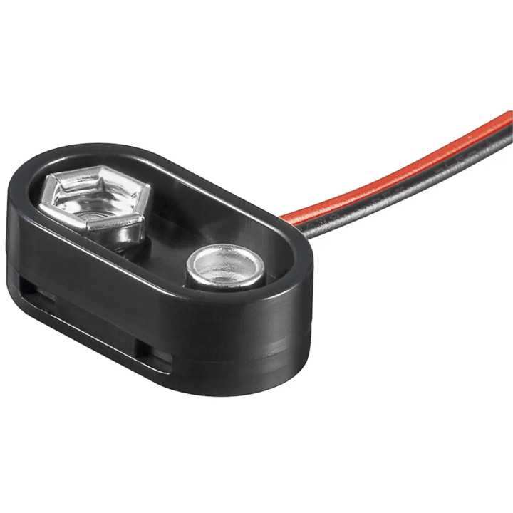 Conector baterie 9V cu Capete de cablu libere si Rezistenta la apa 11997 Goobay