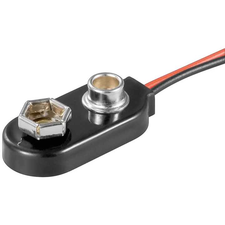 Mufa baterie 9V cu Cablu liber si Rezistent la apa Goobay 12483