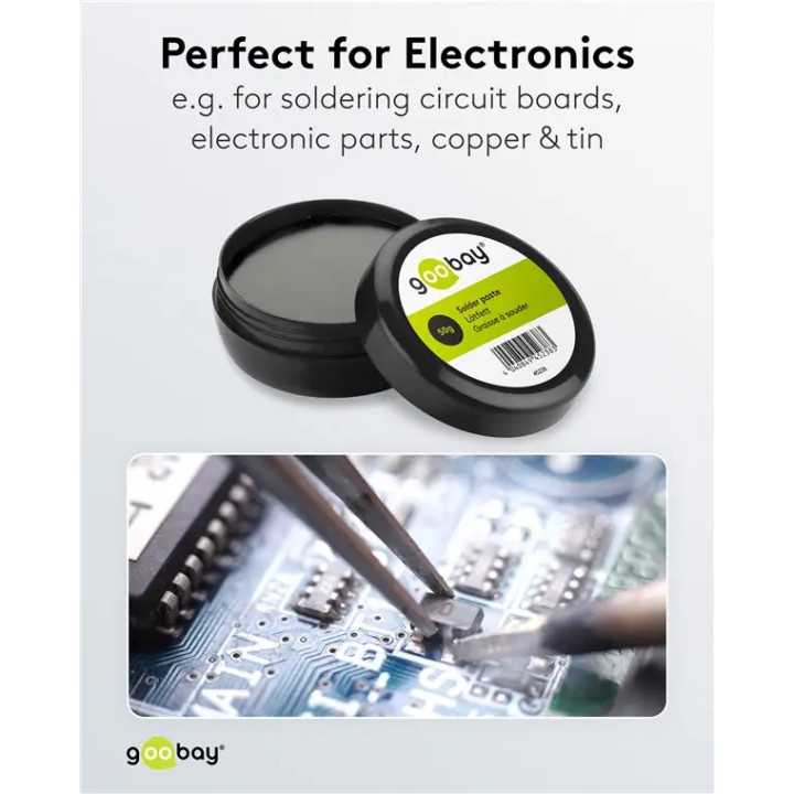 Pasta de lipit 50g din clorura de zinc pentru lipire componente electronice 45238 Goobay