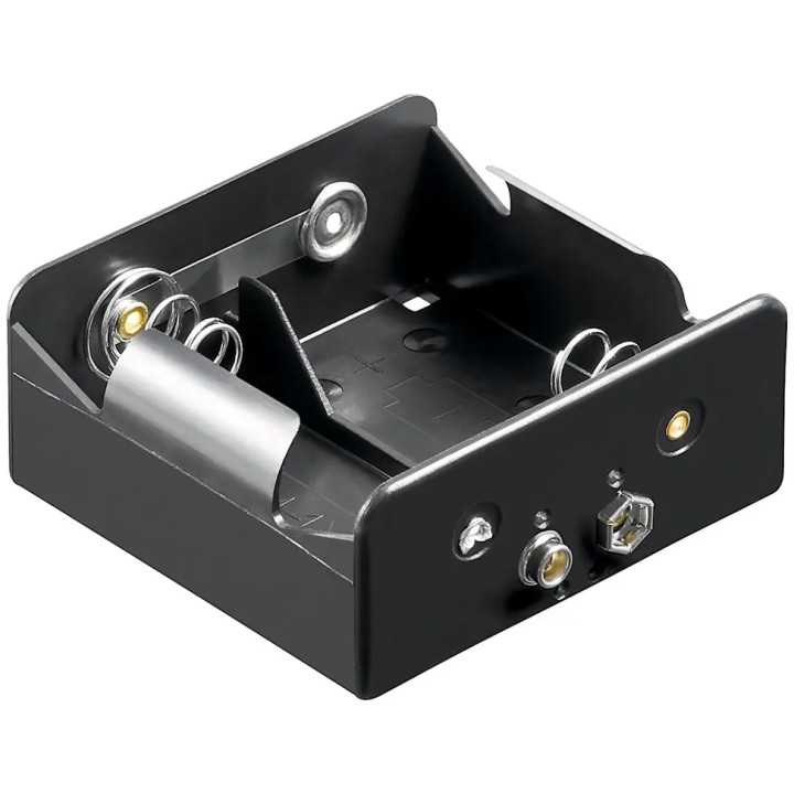 Suport baterii 2x D R20 cu Mufa Tip 9V 11452 Goobay