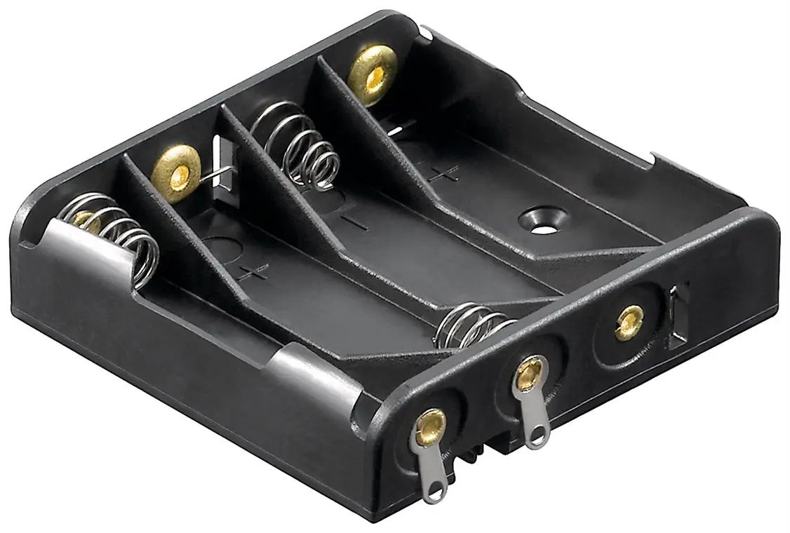 Suporti baterii-acumulatori - Suport baterii 4x AAA R3 cu Capete de lipire Goobay 11989 – IoElectronice.ro