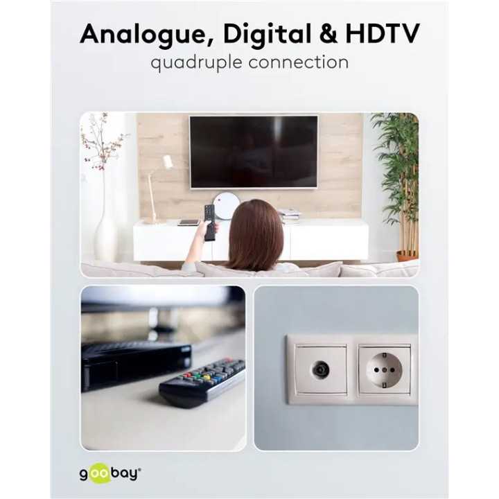 Spliter 4 cai semnal TV satelit 2500Mhz Goobay