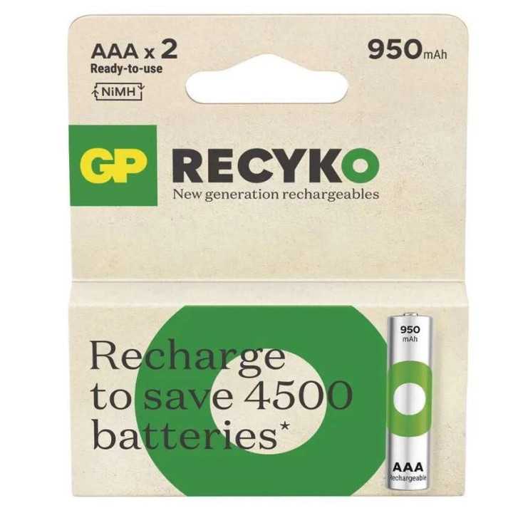 Acumulatori R3 AAA NiMH 950mAh 2buc GP ReCkyo GP100AAAHCER21-2TLB2