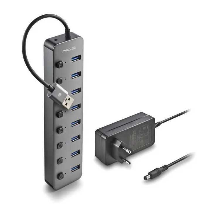 HUB USB 3.0 NGS iHub8 cu 8 porturi si alimentator HUB-IHUB8-NGS